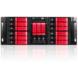 iStarUSA D Storm D-410-DE15 System Cabinet - Rack-mountable - Black, Red - Zinc-coated Steel - 4U - 15 x Bay - ATX, EATX, Micro ATX Motherboard Supported - 2 x Fan(s) Supported - 15 x External 3.5" Bay - 7x Slot(s) - 1 x USB(s)