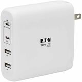 Eaton Tripp Lite Series 4-Port Compact USB Wall Charger - GaN Technology, 100W PD Charging, 2 USB-C & 2 USB-A, White