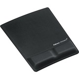 Fellowes® MICROBAN® Memory Form Mouse Pad with Wrist Support - Black (9181201)