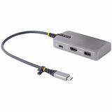 StarTech.com USB-C Multiport Adapter, 4K 60Hz HDMI, 3-Port USB Hub, 100W Power Delivery Pass-Through, Mini Dock, Windows/macOS/ChromeOS