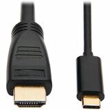 Eaton Tripp Lite Series USB-C to HDMI Active Adapter Cable (M/M), 4K 60 Hz, 4:4:4, HDCP 2.2, Mid-Cable Adapter, Black, 10 ft. (3.1 m)