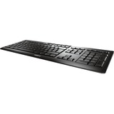 CHERRY STREAM Keyboard - Cable Connectivity - USB Interface - 10 Hot Key(s) - Volume Down, Volume Up, Play/Pause, Browser, Email, Calculator, Previous Track, Next Track, Mute, Lock Hot Key(s) - English (UK) - Scissors Keyswitch