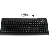 Seal Shield Silver Seal Waterproof Keyboard - Cable Connectivity - USB Interface - 105 Key(s) - Greek - QWERTY Layout - Mac - Membrane Keyswitch - Black