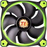 Thermaltake Riing 12 High Static Pressure LED Radiator Fan (3 Fans Pack) - 3 Pack - 4.72" Maximum Fan Diameter - 3 x Fan(s) - 40.60 CFM Maximum Airflow - 1500 rpm - Hydraulic Bearing - 3-pin - Green LED - 3 - 4.6 Year Life