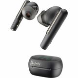 Poly Voyager Free 60+ UC Earset - Microsoft Teams Certification - Google Assistant, Siri - Stereo - True Wireless - Bluetooth - 98.4 ft - 20 Hz to 20 kHz - Earbud - Binaural - In-ear - Noise Cancelling Microphone - Carbon Black