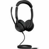 Jabra Evolve2 50 Headset - Microsoft Teams Certification - Stereo - USB Type C, USB Type A - Wired/Wireless - Bluetooth - 98.4 ft - 20 Hz to 20 kHz - On-ear - Binaural - Supra-aural - 5.58 ft Cable - MEMS Technology, Noise Cancelling Microphone - Noise Canceling