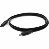 AddOn 1.2m (4.0ft) USB C 3.1 Male to Male Thunderbolt-compatible Sync and Charge Black Cable