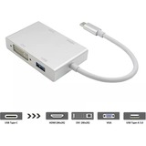 Axiom Docking Station - USB Type C - 4K, 2K - 3840 x 2160, 1920 x 1080 - 1 x USB 3.0 - 1 x USB Type-A Ports - USB Type-A - USB Type-C - 1 x HDMI Ports - HDMI - DVI - VGA - Wired