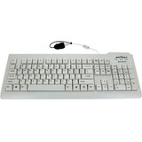 Seal Shield Silver Seal Medical Grade Keyboard - Cable Connectivity - USB Interface - 104 Key(s) - English (US) - PC, Mac - Membrane Keyswitch - White