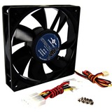 Vantec Stealth Case Fan - 4.72" Maximum Fan Diameter - 1 x Fan(s) - 53 CFM Maximum Airflow - 1500 rpm - Dual Ball Bearing - 3-pin, 4-pin