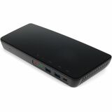 AddOn USB C 3.1 to USB C 3.1 PD, 2x USB A 3.0, 2x USB A 2.0, USB C 3.1, HDMI 4K, 2x Displayport 4K, RJ-45, Audio, and Mic Black Docking Station - for Monitor, Projector, Notebook - USB 3.1 Type C - 3 Displays Supported - 4K - 3840 x 2160 - 2 x USB 2.0 - 2 x USB 3.0 - 4 x USB Type-A Ports - USB Type-A - USB Type-C - Network (RJ-45) - HDMI - 2 x DisplayPorts - DisplayPort - Black - Wired - Ethernet
