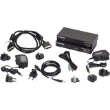 Black Box KVX Series KVM Extender Kit over CATx - DVI-D, USB 2.0, Serial, Audio, Local Video - 1 Computer(s) - 1 Local User(s) - 98425.20 ft Range - WUXGA - 1920 x 1200 Maximum Video Resolution - 1 x USB - 2 x DVI - 5 V DC Input Voltage - Desktop - TAA Compliant