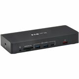 Eaton Tripp Lite Series USB-C Dock, Triple Display - 4K 60 Hz HDMI/DisplayPort, VGA, USB 3.2 Gen 2, USB Hub, Gigabit Ethernet, 100W PD Charging, Antibacterial