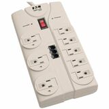 Eaton Tripp Lite Series Protect It! 8-Outlet Computer Surge Protector, 8 ft. (2.43 m) Cord, 2160 Joules, Tel/Modem/Fax Protection