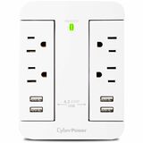 CyberPower GP400U4AWH Home Office 4 - Outlet Surge Protector with 500 J Surge Suppression