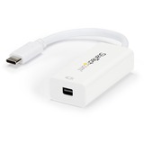 StarTech.com USB-C to Mini DisplayPort Adapter - 4K 60Hz - White - USB Type-C to Mini DP Adapter - Thunderbolt 3 Compatible
