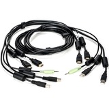 Vertiv Avocent USB Keyboard and Mouse, Dual HDMI and Audio Cable, 6 ft. for Vertiv Avocent SV and SC Series Switches - 6 ft, Dual Display, HDMI, 1 x USB, 1 x Audio, Secure KVM cable