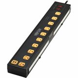Eaton Tripp Lite Series Protect It! 10-Outlet Surge Protector with Swivel Light Bars - 5-15R Outlets, 2 USB Ports, 6 ft. (1.8 m) Cord, 1350 Joules, Black