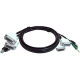 Black Box Secure KVM Cable - Each end (1) USB, (1) or (2) Dual-Link DVI, (1) 3.5mm Audio