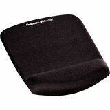 Fellowes® PlushTouch™ Foam Mouse Pad Wrist Support with MICROBAN® - Black (9252001)