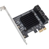 SYBA Multimedia 6 Port SATA III to PCIe 3.0 x1 Non-RAID Expansion Card SY-PEX40166