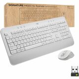 Logitech Signature MK650 Combo for Business Wireless Mouse and Keyboard Combo - USB Plunger Wireless Bluetooth/RF Keyboard - 118 Key - English (US) - Off White - USB Wireless Bluetooth/RF Mouse - 4000 dpi - Scroll Wheel - Off White - Symmetrical - AA - Compatible with PC, Mac