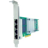 Axiom 10/100/1000Mbs Quad Port RJ45 PCIe x4 NIC Card for Intel - I350T4, I350-T4
