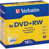 Verbatim DataLifePlus 94839 DVD Rewritable Media - DVD+RW - 4x - 4.70 GB - 10 / Pack - Silver