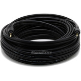 Monoprice Premium Coaxial Audio Cable - 35 ft Coaxial Audio Cable for Audio Device, Headphone, Cellular Phone - First End: 1 x Mini-phone Stereo Audio - Male - Second End: 1 x Mini-phone Stereo Audio - Male - Shielding - Gold Plated Connector - Black