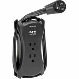 Eaton Tripp Lite Series Protect It! 3-Outlet Travel-Size Surge Protector - 5-15R Outlets, 2 USB Ports, 5-15P Input, 1050 Joules, Black