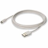 AddOn 6in USB A 2.0 Male to Lightning Male White Cable