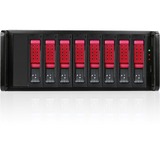 RAIDage JAGE480HDRD-DE Drive Enclosure 12Gb/s SAS, SATA/600 - Mini-SAS HD Host Interface - 4U Rack-mountable - Black, Red