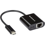 Black Box Gigabit Adapter Dongle - USB 3.1 Type C Male to RJ-45 - USB 3.1 Type C - 1000 Mbit/s Data Transfer Rate - 1 Port(s) - 1 - Twisted Pair - 10/100/1000Base-T