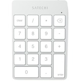 Satechi Aluminum Slim Rechargeable Bluetooth Keypad - Wireless Connectivity - Bluetooth - USB Interface - Windows 10 - MacBook Pro, MacBook Air, iMac, Mac mini, Mac Studio, iPad Pro, iPad Air, iPad, iPad mini, iPhone - Mac, PC - Aluminium - Silver