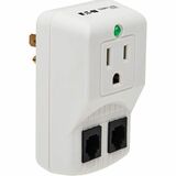 Eaton Tripp Lite Series Protect It! 1-Outlet Portable Surge Protector, Direct Plug-In, 750 Joules, Tel/Modem Protection