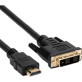 Accortec DVI-D/HDMI Audio/Video Cable - 15 ft DVI-D/HDMI A/V Cable for Desktop Computer, Notebook, Home Theater System, Audio/Video Device - First End: 1 x HDMI 1.4 Digital Audio/Video - Male - Second End: 1 x DVI-D Digital Video - Male - Supports up to 1080 - Gold Plated Connector