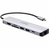 C2G USB-C® to HDMI®, USB-A, SD Card Reader, Ethernet, and USB-C® Mini Docking Station - 4K 60Hz - Gray