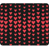 OTM Classic Prints Black Mouse Pad, Falling Red Hearts