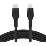 Belkin USB-C Cable with Lightning Connector - 3.28 ft Lightning/USB-C Data Transfer Cable for iPhone, iPad, iPod, iPad Pro, iPad Air, iPad mini - First End: 1 x USB Type C - Male - Second End: 1 x Lightning - Male - MFI - Black