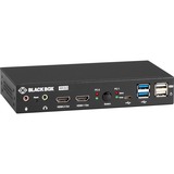 Black Box KVM Switch - UHD 4K, Dual-Monitor, HDMI/DisplayPort, USB 3.2 Gen 1, USB Type C, Audio, 2-Port