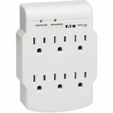 Eaton Tripp Lite Series Protect It! 6-Outlet Low-Profile Surge Protector, Direct Plug-In, 750 Joules, Diagnostic LED - 6 x NEMA 5-15R - 1800 VA - 750 J - 120 V AC Input