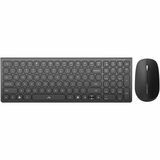 Alogic Echelon USB-C Compact Rechargeable Wireless Mouse and Keyboard Combo for Windows - USB Type A Wireless Bluetooth/RF 5.0 2.40 GHz Keyboard - 99 Key - Black - USB Type A Wireless Bluetooth/RF Mouse - Black - Cut, Copy, Paste, Select All, Screen Lock, Calculator, Power Hot Key(s) - Compatible with Notebook, Smartphone, Tablet, Chromebook for PC, Mac
