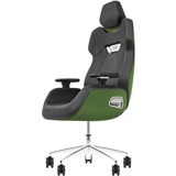 Thermaltake ARGENT E700 Gaming Chair - Leather, Aluminum, Foam, Aluminum Alloy, Metal, Polyurethane - Black, Racing Green