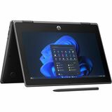 HP Pro x360 Fortis G11 11.6" Touchscreen Rugged Convertible 2 in 1 Notebook - HD - Intel N-Series N200 - 8 GB - 256 GB SSD - Jack Black - Smart Buy