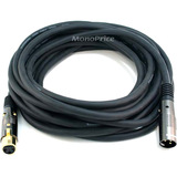 Monoprice Premier XLR Audio Cable - 25 ft XLR Audio Cable for Audio Device, Microphone - First End: 1 x XLR Audio - Male - Second End: 1 x XLR Audio - Female - Shielding - Gold Plated Connector