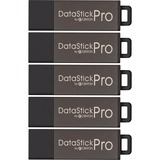 Centon DataStick Pro USB 2.0 Flash Drives - 32 GB - USB 2.0 - Gray - 5 Year Warranty - 5 Pack