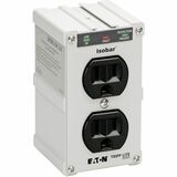 Eaton Tripp Lite Series Isobar 2-Outlet Surge Protector, Direct Plug-In, 1410 Joules, Diagnostic LEDs, Metal Housing - Receptacles: 2 x NEMA 5-15R - 1410J