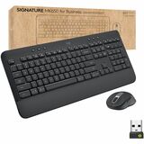 Logitech Signature MK650 Combo for Business Wireless Mouse and Keyboard Combo - USB Plunger Wireless Bluetooth/RF Keyboard - 118 Key - English (US) - Graphite - USB Wireless Bluetooth/RF Mouse - 4000 dpi - Scroll Wheel - Graphite - Symmetrical - AA - Compatible with PC, Mac