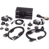 Black Box KVX Series KVM Extender Kit over CATx - DVI-D, USB 2.0, Serial, Audio, Local Video - 1 Computer(s) - 1 Local User(s) - 328.08 ft Range - WUXGA - 1920 x 1200 Maximum Video Resolution - 1 x USB - 2 x DVI - 5 V DC Input Voltage - Desktop - TAA Compliant