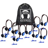 Hamilton Buhl Sack-O-Phones Headphone - Stereo - Mini-phone (3.5mm) - Wired - 32 Ohm - 20 Hz to 20 kHz - On-ear - Binaural - Ear-cup - 5 ft Cable - Blue - 10